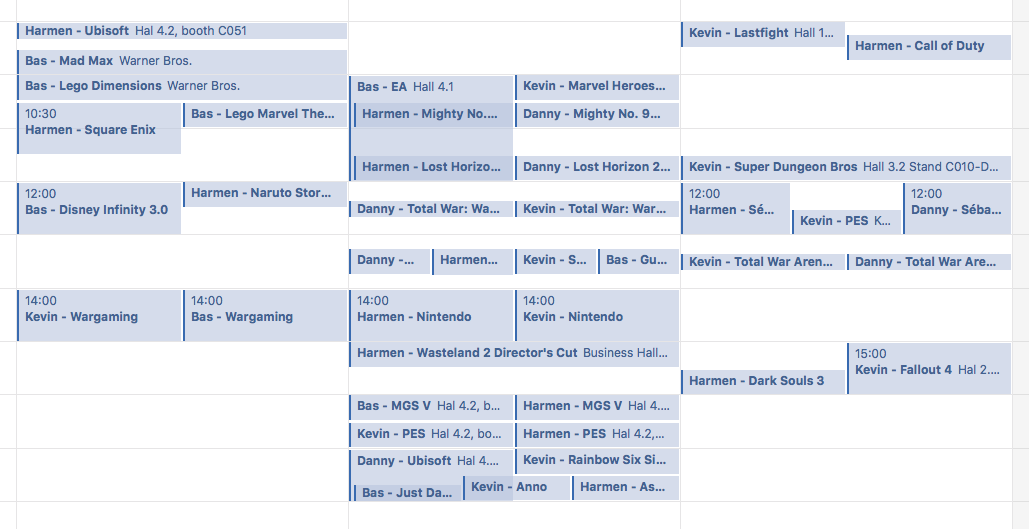 Gamescom agenda